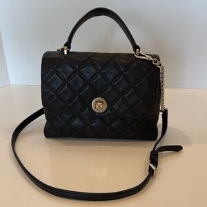 Kate Spade Black Quilted Top-Handle Crossbody Bag - Designer Style